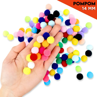 Pompom 14mm Poliéster C100 UN Coloridos Ideal para Artesanato e Customizações - BARUCH em Oferta na Shopee