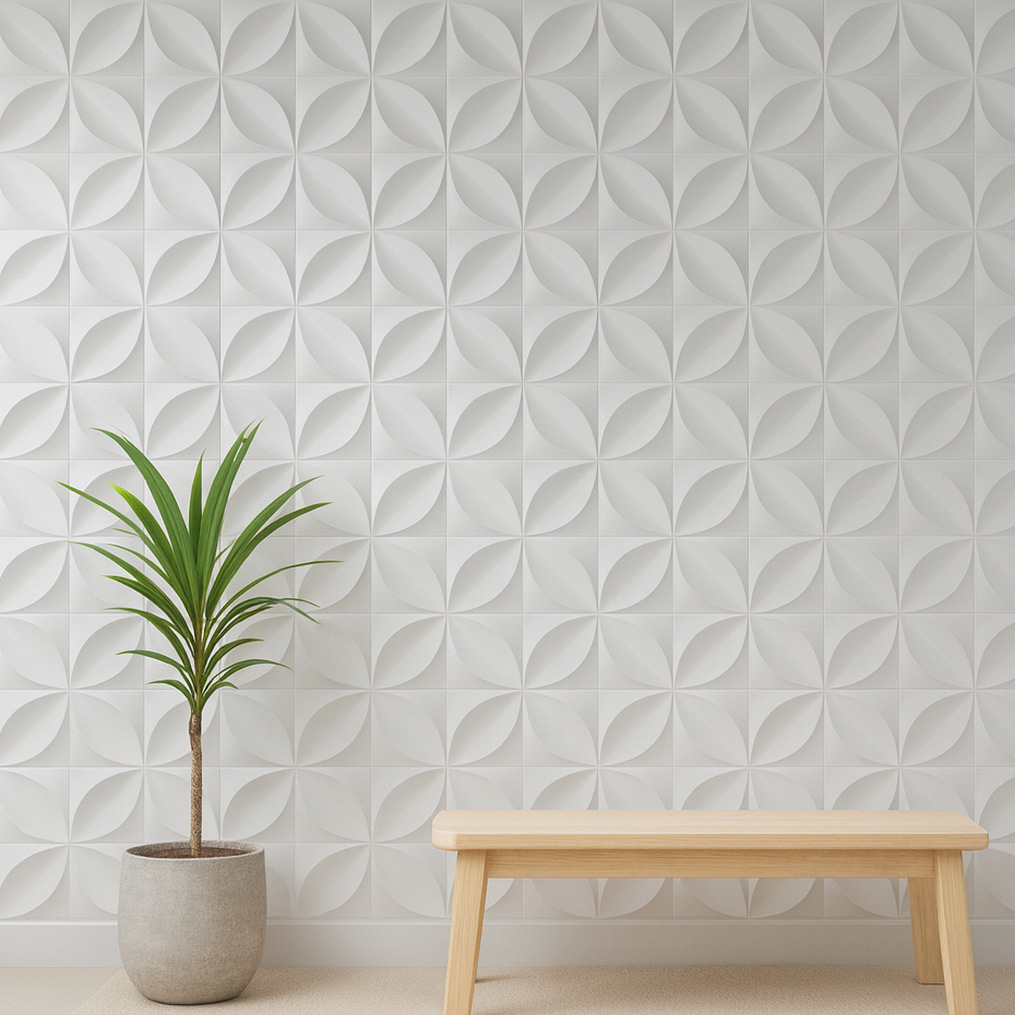 Kit 50 Placas 3D PVC 25x25cm – Revestimento De Parede Decorativo Moderno