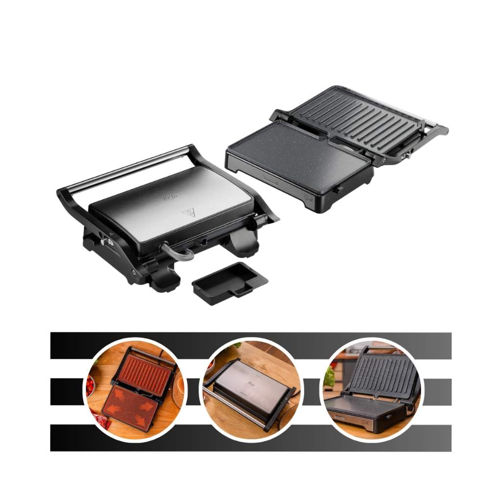 Sanduicheira e Grill 2 Em 1 Prosdócimo Inox Antiaderente WS1000 Com Potência de 1000W Wap