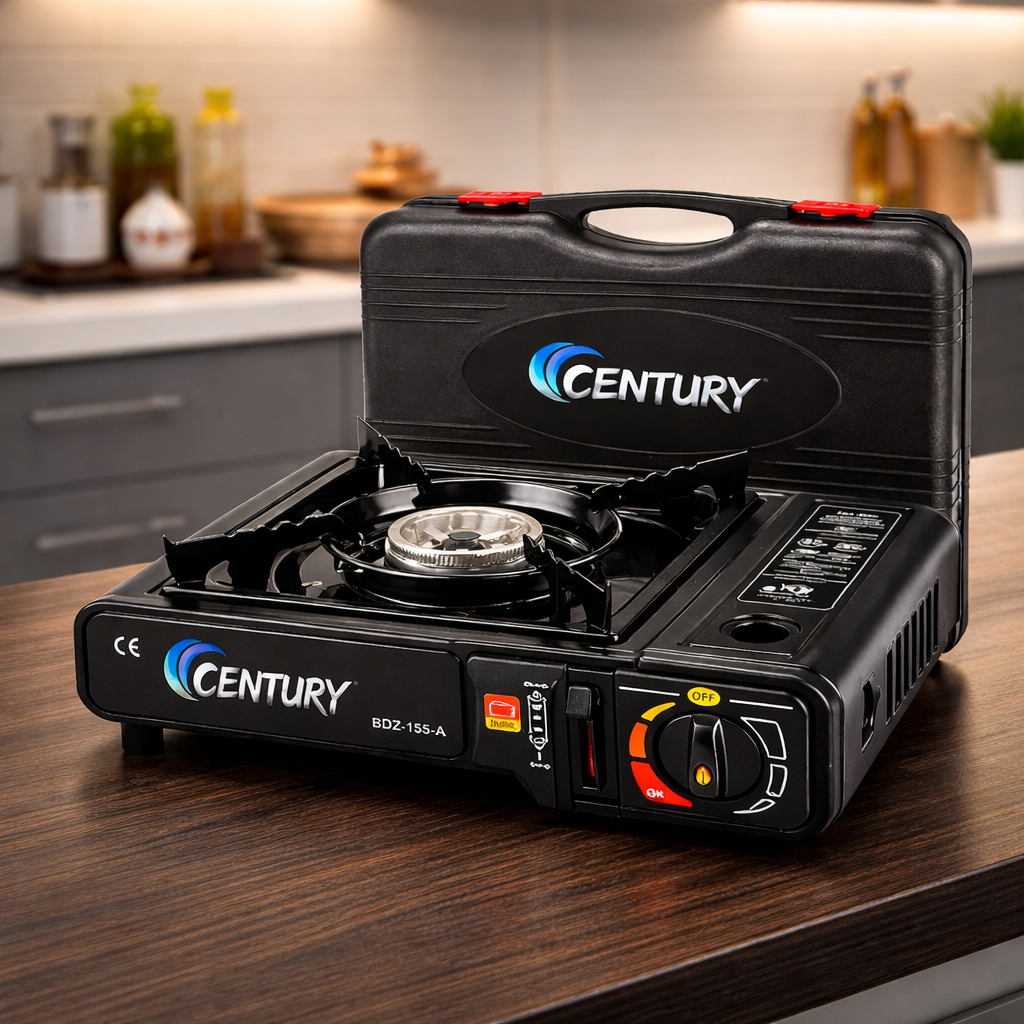Fogareiro A Gás Portátil De Mesa Com Maleta Camping Pesca Cozinha Acendimento Automático Fogão Portátil Century Promoção
