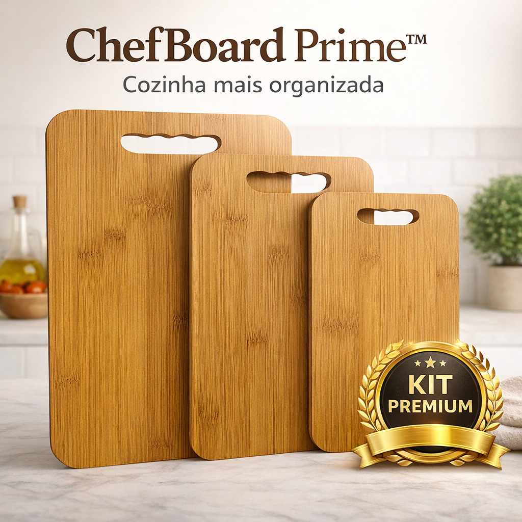 Tábua de Corte Madeira MDF Kit 3 Peças Cozinha Profissional Resistente Legumes Carne Frutas tabua de carne