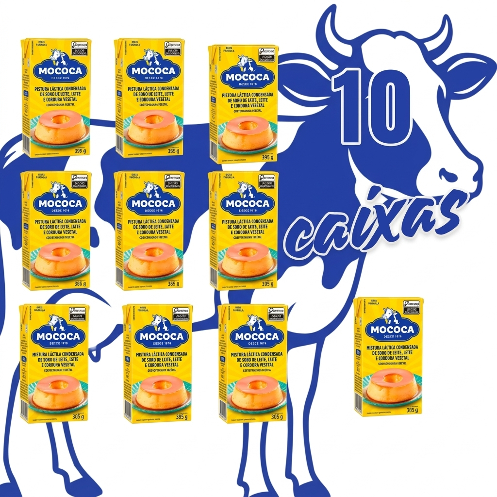 Kit 10 Caixas Mistura Lactea Condensada Mococa 395g