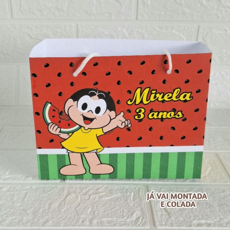 Sacolinha Personalizada Magali ( já vai montada) Lembrancinha |Aniversário |Festa Infantil