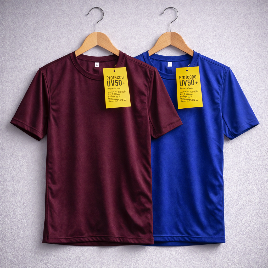 Kit 2 Camisetas UV50+ Masculina Dry Fit Proteção Solar Academia Treino Conforto