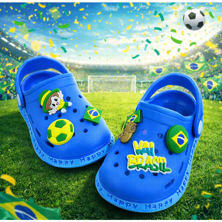 Chinelos Fofinhos Azul - Masculino - Seleção Brasil - Sandálias De Sola Macia - B1 em Oferta na Shopee