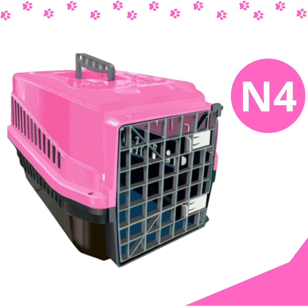 Caixa de transporte N4 resistente seguro para animais pet gato cães cachorro até 10kg grande