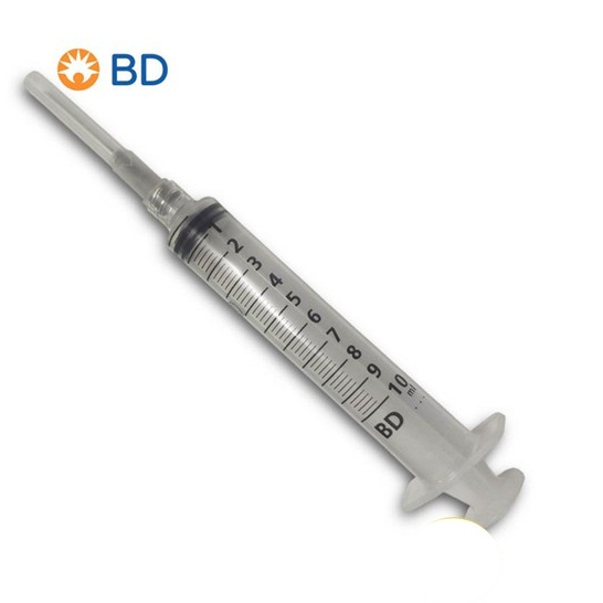 Kit 10 Seringa BD Descartável 10ml LUER LOCK Com Agulha 0,70x25