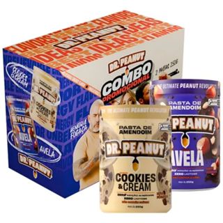 Combo Promocional Pasta De Amendoim Pote De 250g Sabor Avelã e Cookies E Cream Dr Peanut em Oferta na Shopee