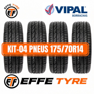 Jogo Com 4 Pneus 175/70 14 R14 Borracha Vipal Ecológico Remold Premium Desenho Michelin em Oferta na Shopee