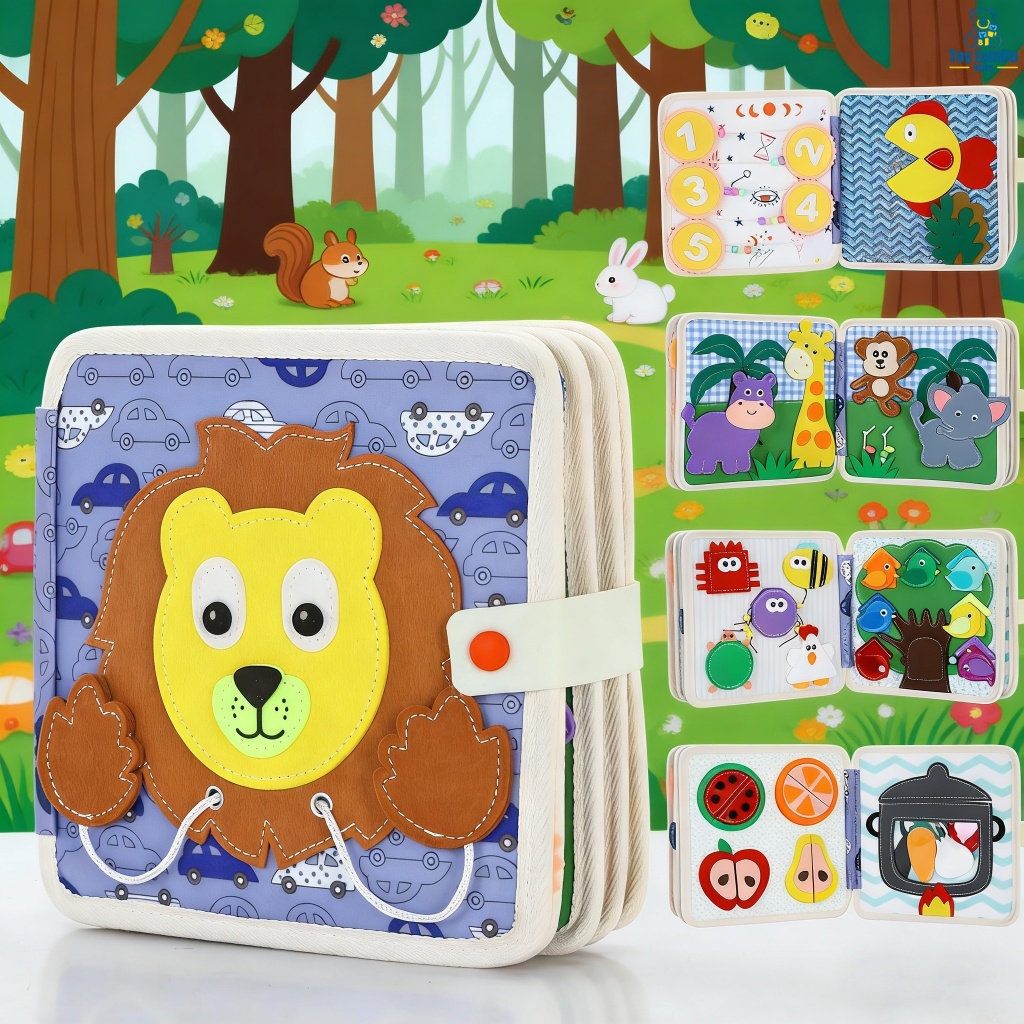 Montessori Sensory Board Brinquedos Educativos para Crianças Animais Tema da fazenda