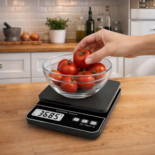Balança De Cozinha Digital Preta Alimentos Inox  Até 10kg em Oferta na Shopee