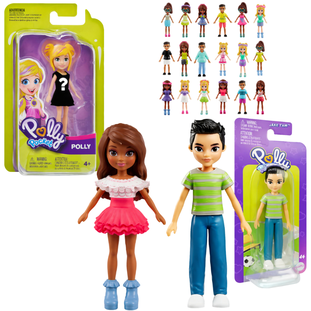 KIT 3 Bonecas Polly Pocket Menino Menina Bonequinha Lila Original Mattel