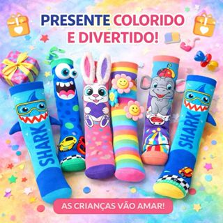 Meias 3D Infantil Maluca Divertida Personagens Vários Modelos em Oferta na Shopee