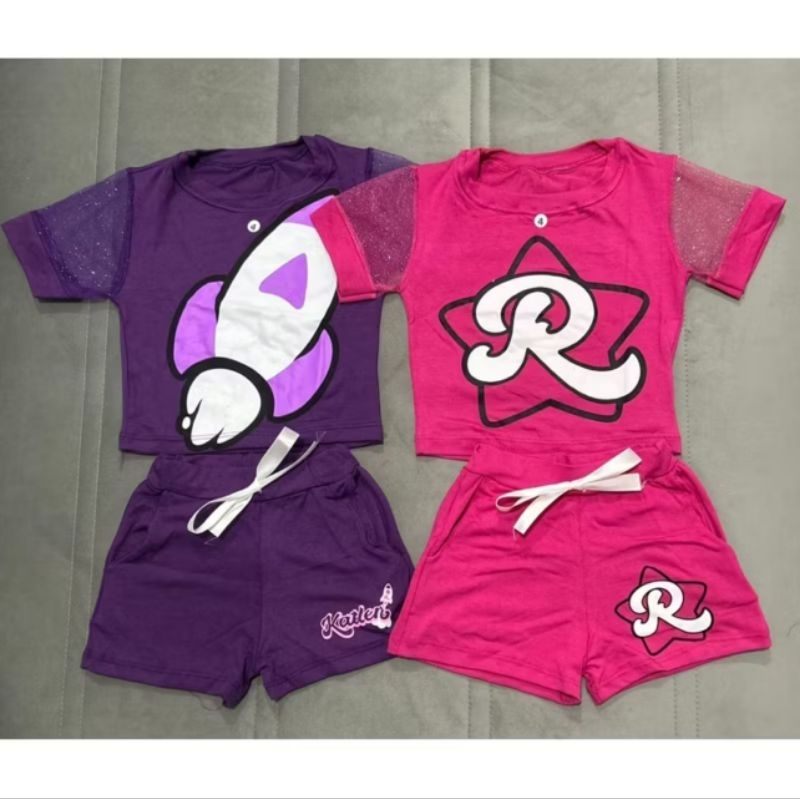 Conjunto Infantil os Rosas Emilly Vick e Kethylen