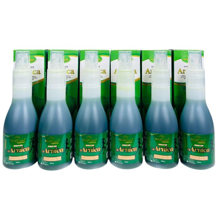 Spray Ice de Arnica  Pra Massagem de Fácil Aplicação 60ml  NatyFlora 6 Unidades
