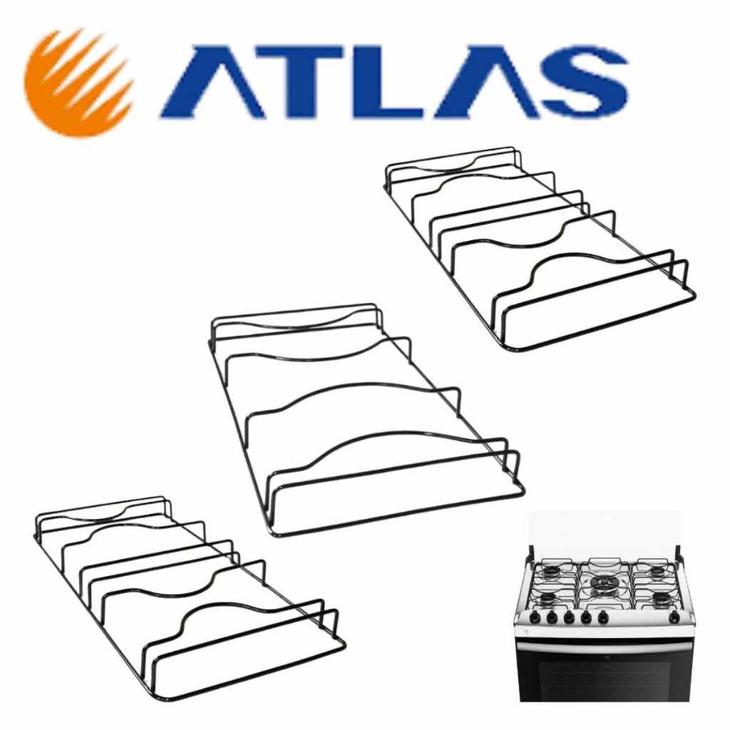 KIT 3 GRELHAS GRADE TREMPE FOGÃO ATLAS AGILI HAVANA FASTCOOK 5 BOCAS (PARALELAS AS ORIGINAIS)