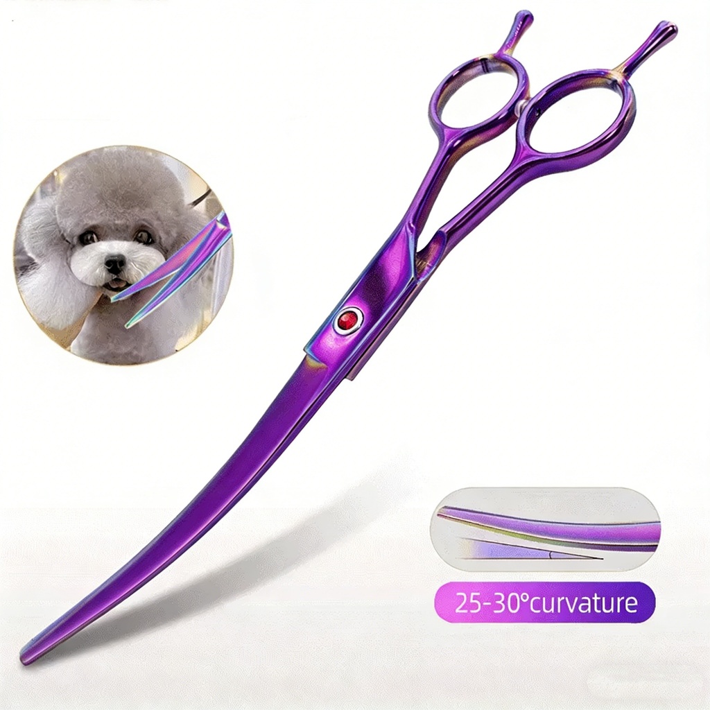 7 polegadas Tesoura tosa para pet, tesoura curva para cães, tesoura para animais em Oferta na Shopee