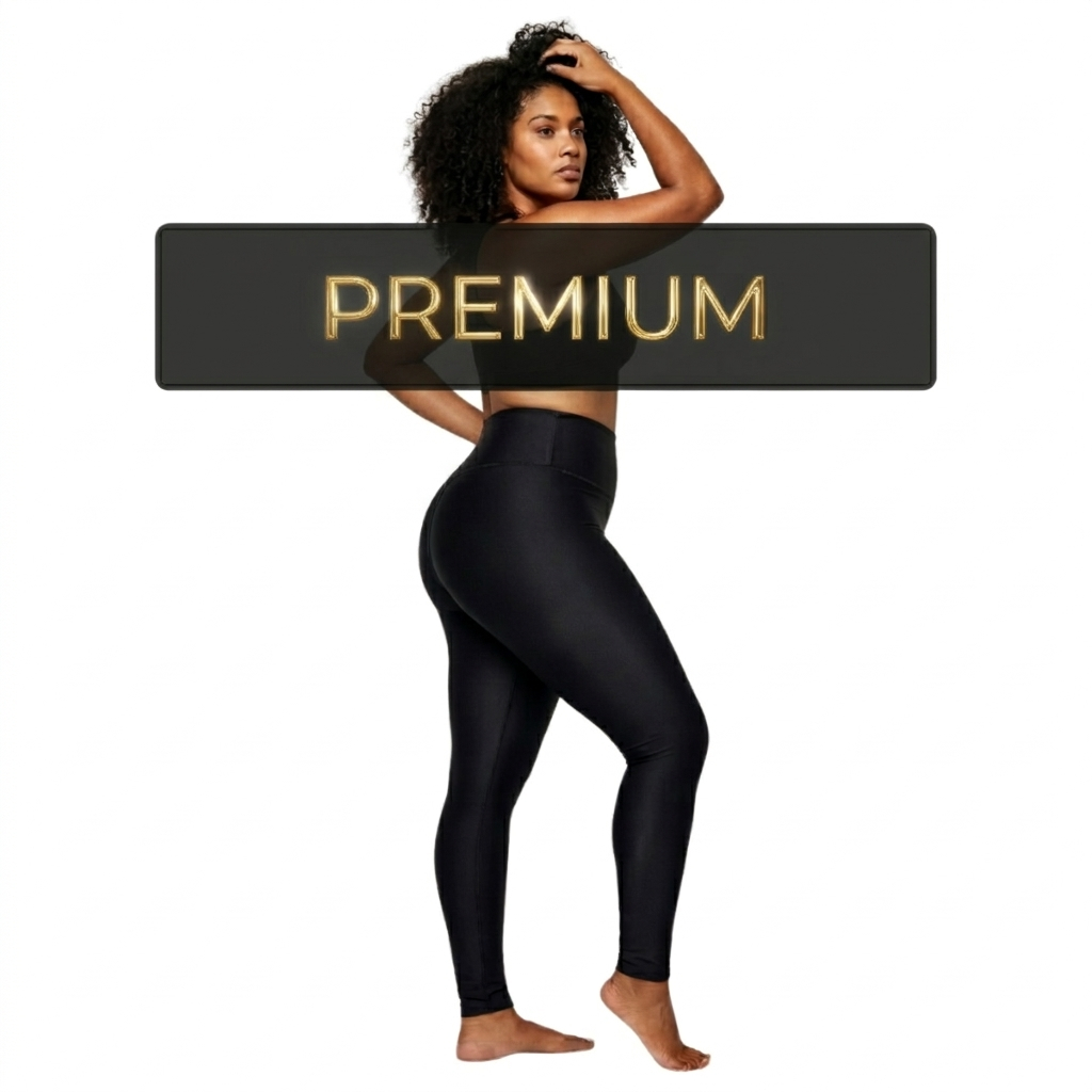 Calça Legging Feminina Suplex Costura Reforçada Cintura Alta Não Transparente Academia