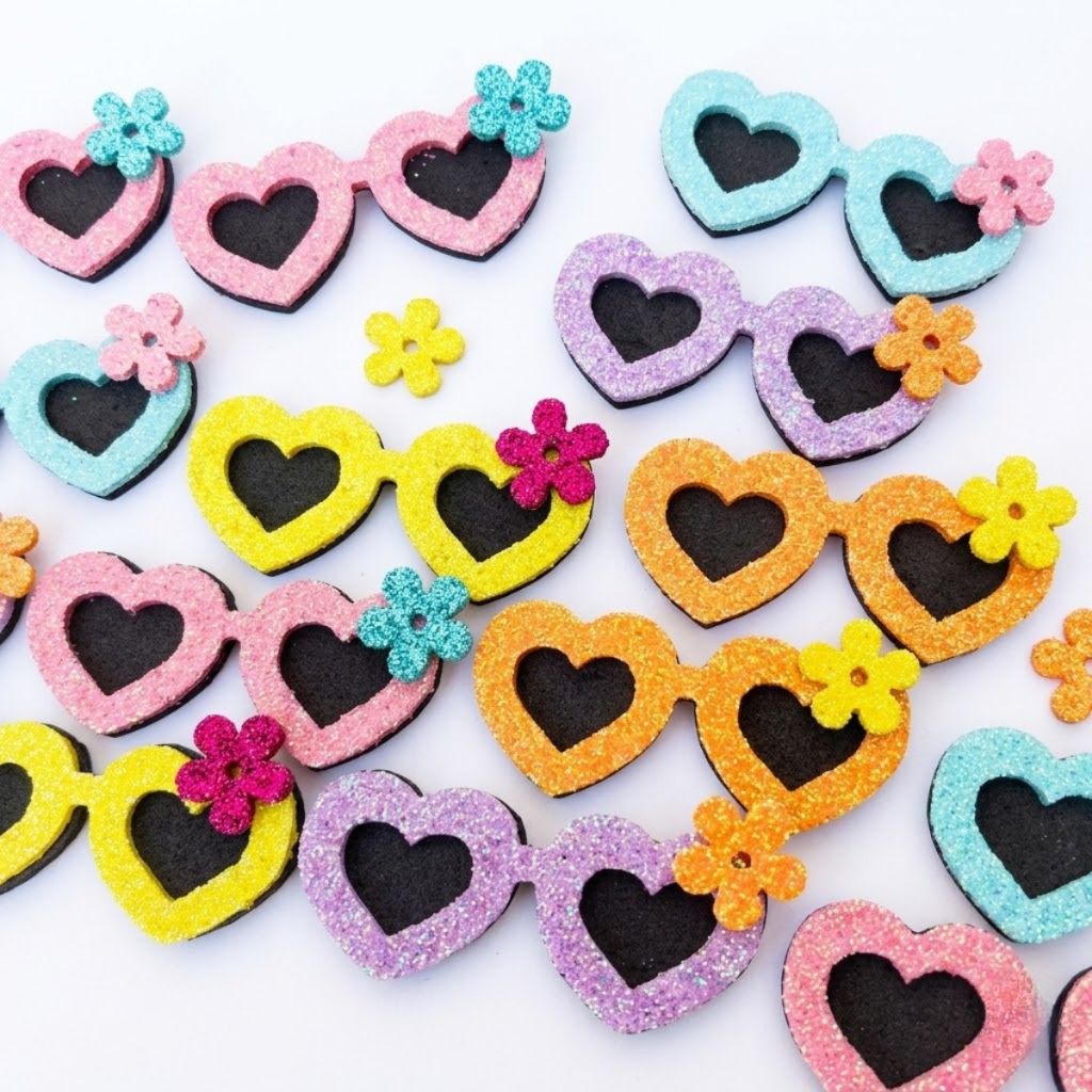 Adesivo EVA Colante Óculos Pets Sortidos 50 Unidades em Oferta na Shopee