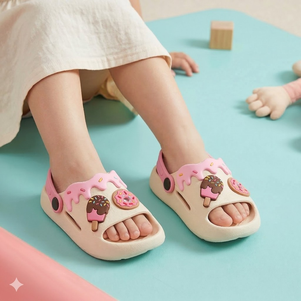 Chinelo Nuvem Slide Menina Feminina Doces Colorido Delicado Escola Leve Macio Antiderrapante