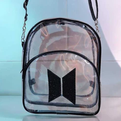 Mochila Transparente BTS 2 em 1 bolsa e mochila