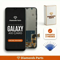 TELA DISPLAY FRONTAL A10/A10S COM ARO/SEM ARO DIAMONDS ORIGINAL