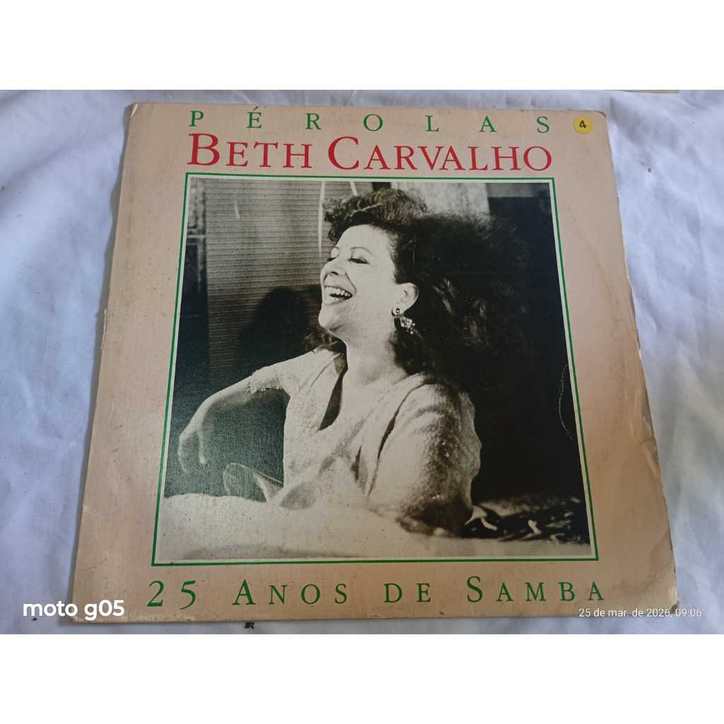 Lp Beth Carvalho Pérolas 25 Anos De Samba Encarte Vg+