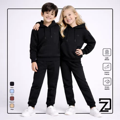 Conjunto Moletom Infantil Unissex Com Bolsos e Capuz