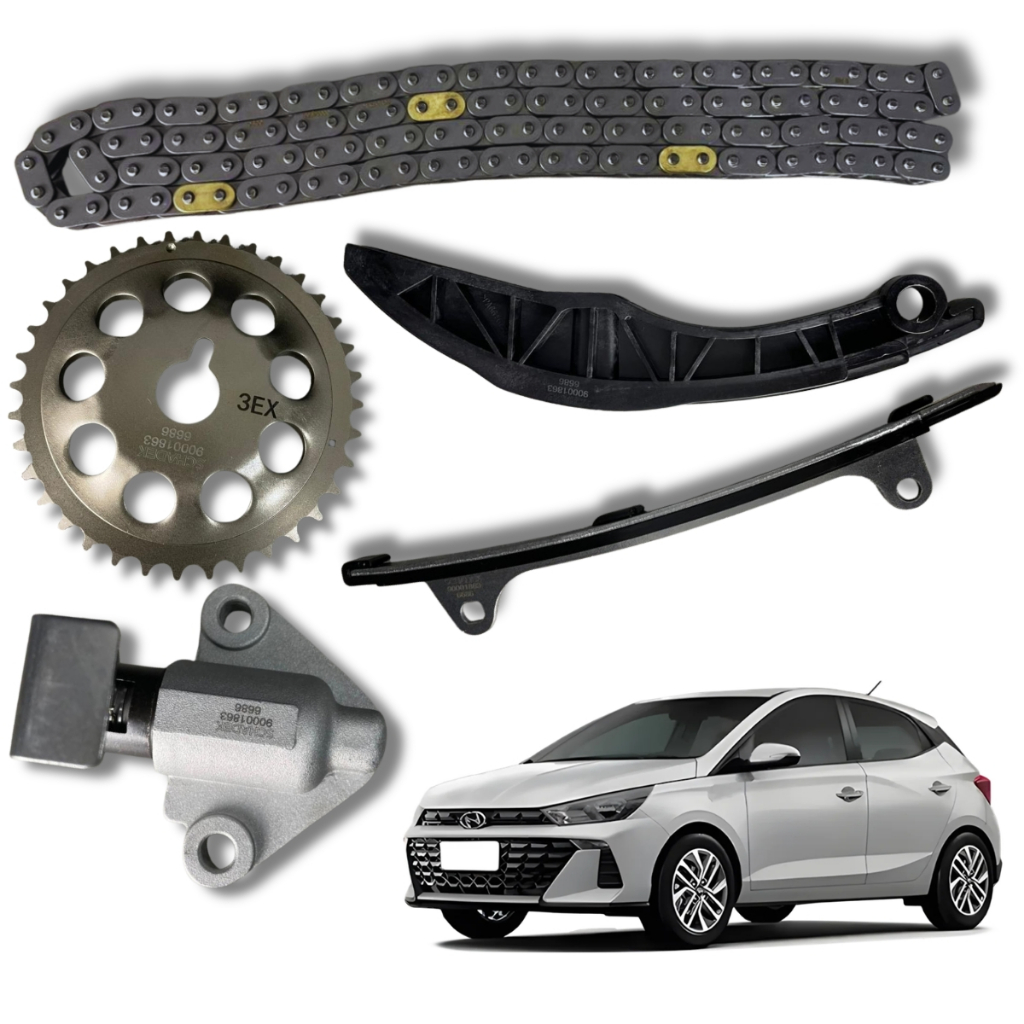 Kit Corrente Do Comando Hb20 Picanto 1.0 12v 3 Cil 2014-2023