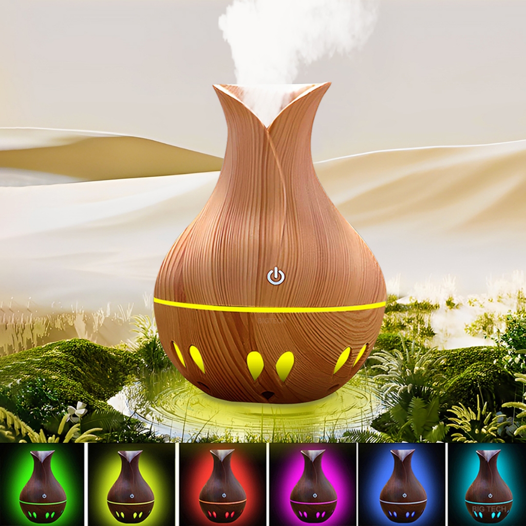 Umidificador Purificador De Ar Difusor Elétrico Aromatizador Humidificador Para Quarto Com 7 Cores Luzes