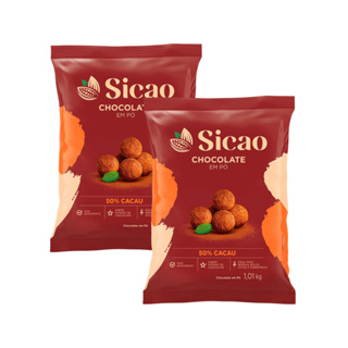 Kit 2 Chocolate em Pó 50% Cacau 1,01kg - Sicao em Oferta na Shopee