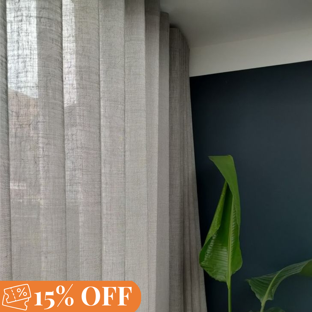 Cortina Voil Gaze de Linho Sem Forro 6m x 2,40/ 2,50/ 2,60/ 2,70/ 2,80 Trilho Suíço em Oferta na Shopee