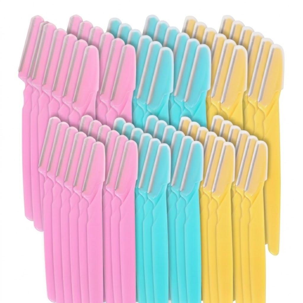 Kit 6/12/18 Lâminas Sobrancelha e Rosto Navalha Navalhete para Depilação Facial sobrancelhas buço e axila