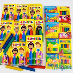 10 Massinha de Modelar + 10 Giz Cera M Colorido Para Lembrancinha Infantil Aniversario Prenda novo