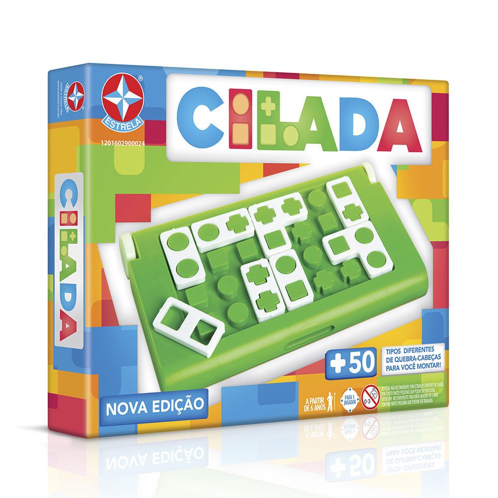 Jogo CILADA Estrela- BRINQUEDO PEDAGÓGICO RACIOCÍNIO LÓGICO QUEBRA CABEÇA MONTAR TABULEIRO CRIANÇAS