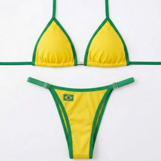 BIQUINI VERDE E AMARELO DO BRASIL COM BOJO em Oferta na Shopee