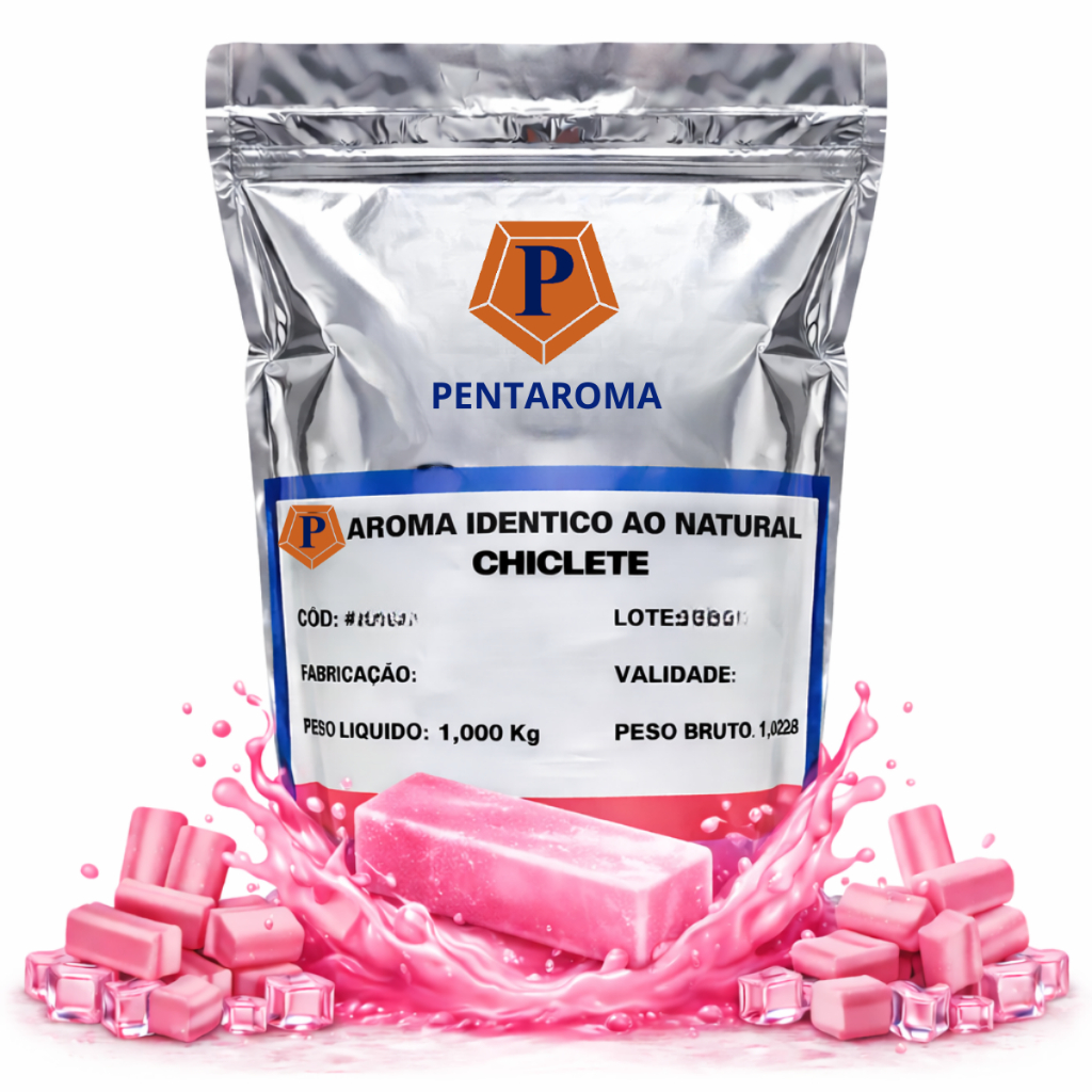 Aroma Profissional Gelo Saborizado - Chiclete - Pentaroma - 1Kg | Gelo Divertido e Saboroso!