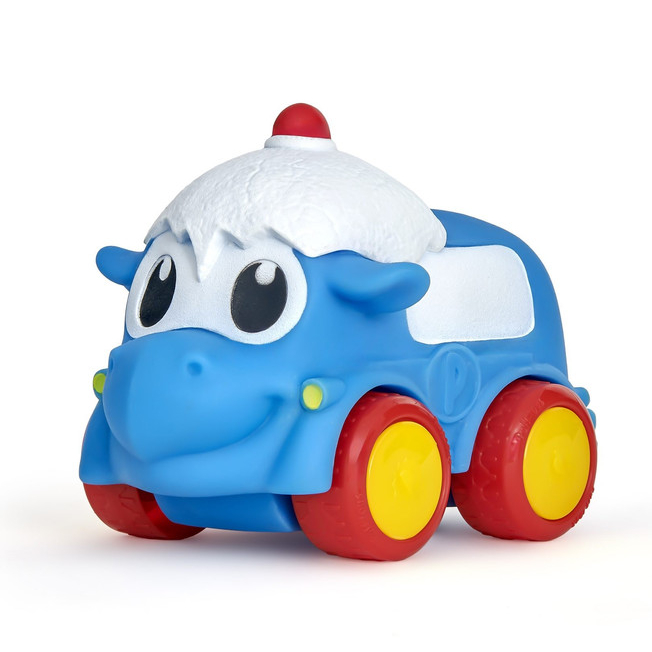 Carrinho Policia Infantil Vinil Macio Dino Baby Soft Cars Mordedor Com Rodinhas Livres - Puff Toys