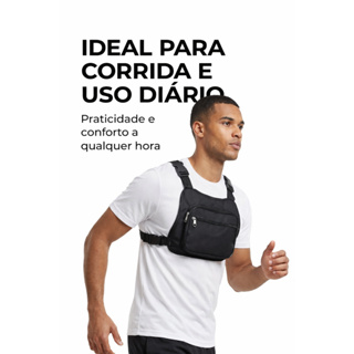 Bolsa de Peito Esportiva Tática Antifurto Unissex Pochete Motoboy Uber Motorista Chest Bag em Oferta na Shopee