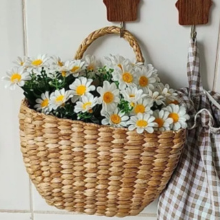 Floreira Rustica com Alça para Parede Taboa Natural P 20X10X14CM em Oferta na Shopee