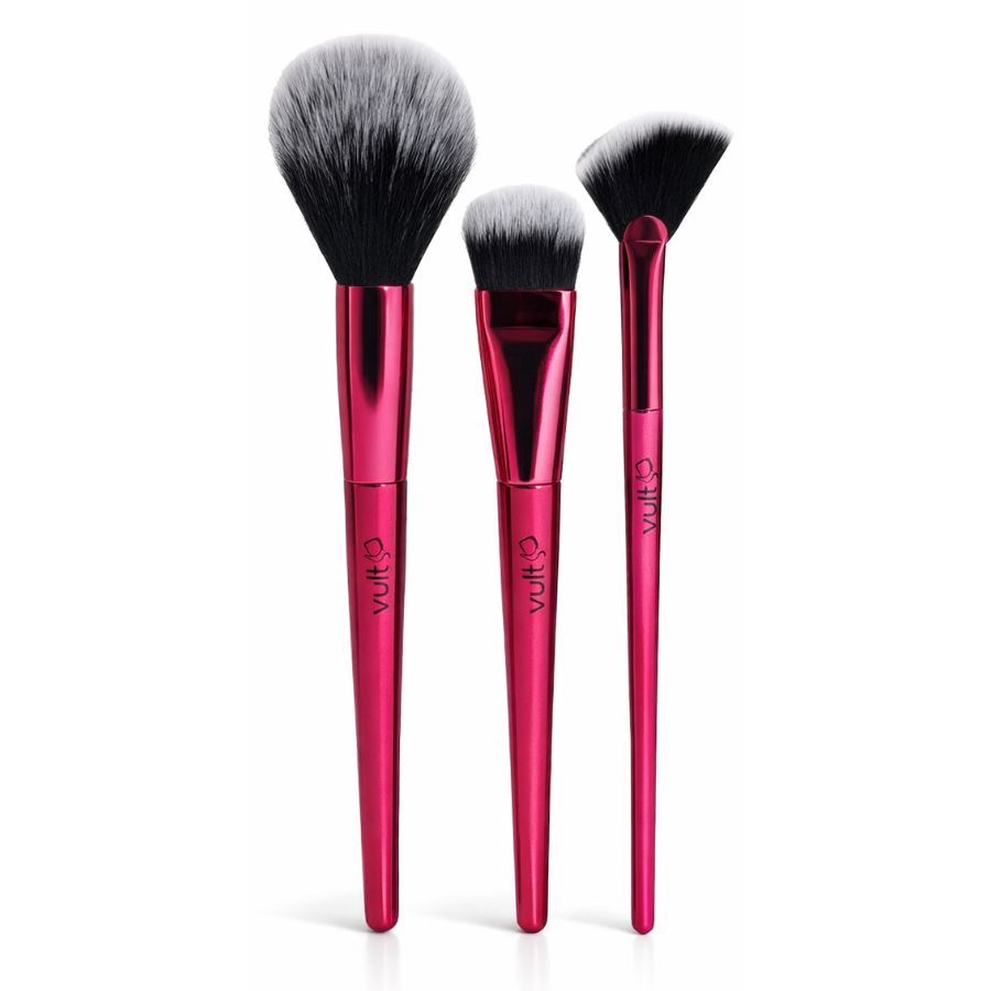 Kit de Pincéis Vult Mega Metal ( Pó / Lingua de Gato / Chanfrado )