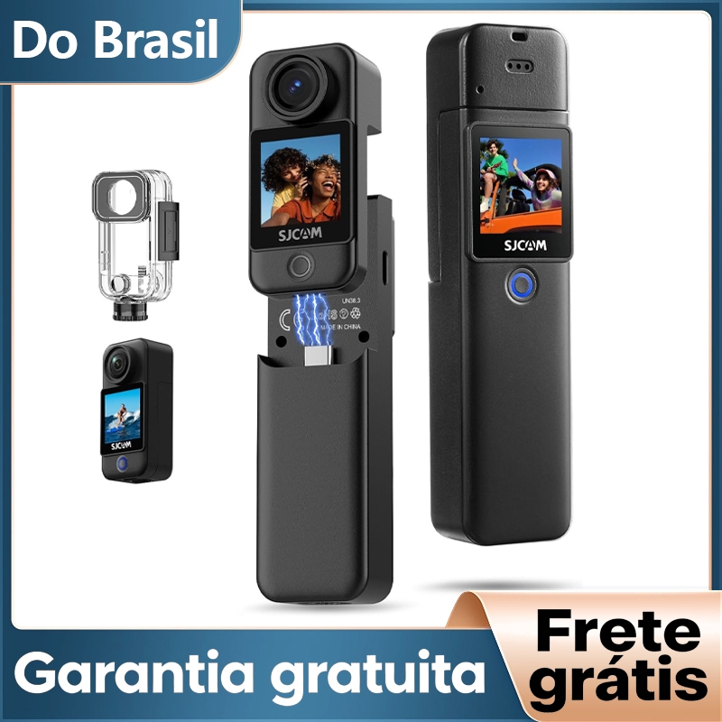 Original Câmera de ação de bolso SJCAM C300 4K estabilização de 6 eixos, câmera corporal de tela de toque duplo