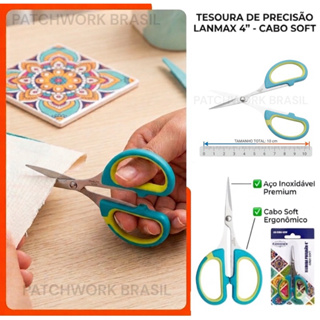 Tesoura De Precisão Fina Patchwork Artesanato Costura 10cm em Oferta na Shopee