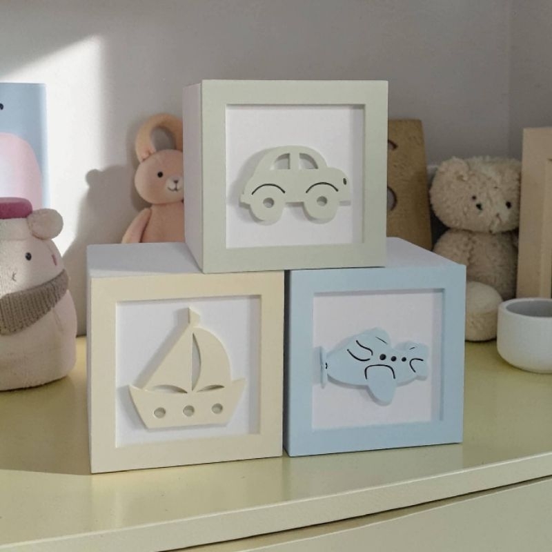 Cubos 8x8 moldura Candy mdf adorno e enfeite de festa e quarto infantil