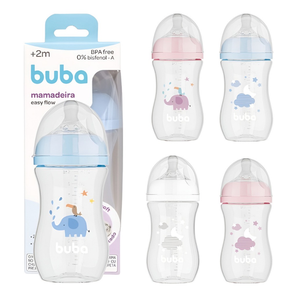Mamadeira para Bebe Bico Anticolica 270 e 330 e 120 ml Buba