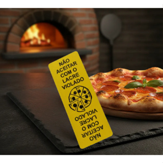 400 ETIQUETAS (em rolo)  LACRE PARA PIZZA alimentos I-food DELIVERY em Oferta na Shopee