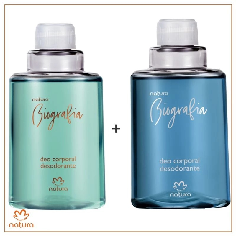 kit 2 Refis Deo Corporal Biografia Feminino+1Biografia masculino Natura 100ml