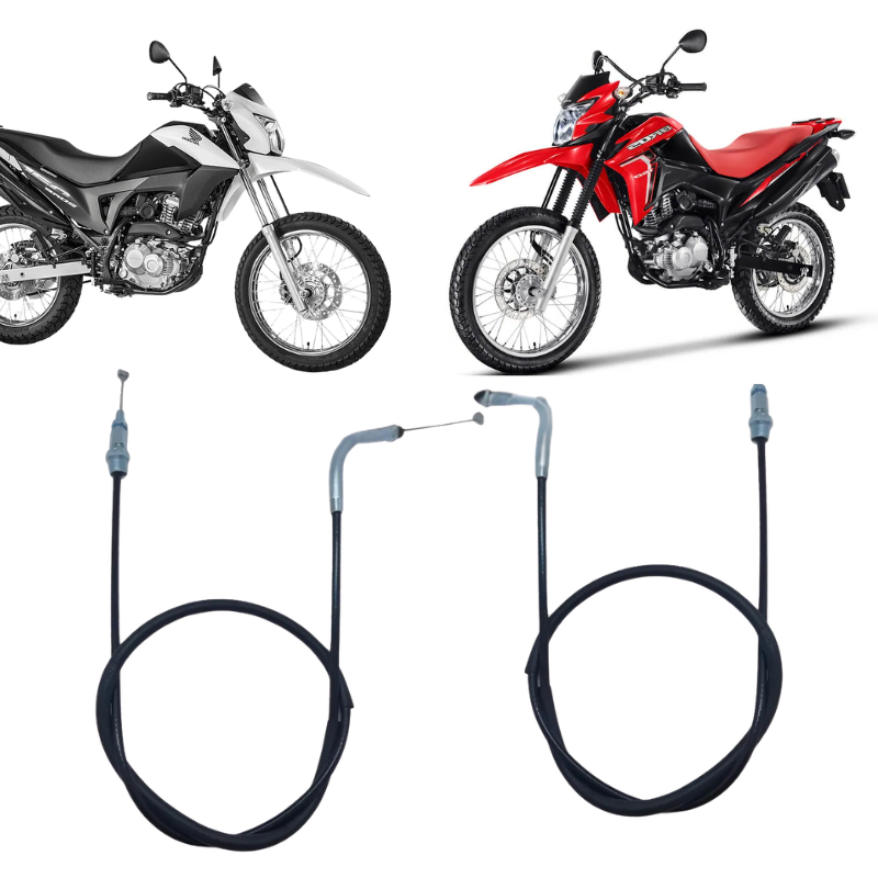 Par Cabo Acelerador Honda Bros 160 2015 a 2024 ES ESD A e B Retorno Acelerador Laminado Lubrificado