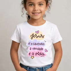 Camiseta Infantil Menina Filha Do Rei Algodão 100% Premium Blusa Juvenil Confortável