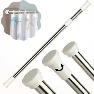Varão Extensível Inox Cortina Pia de Cozinha, Cortina Box Banheiro, Cortina de Porta Retrátil
